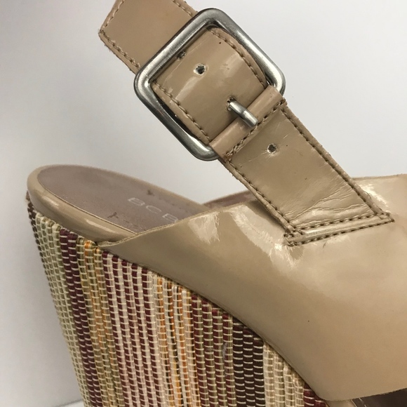 BCBGeneration Patent Leather Imana Platform Wedges - Picture 3 of 8